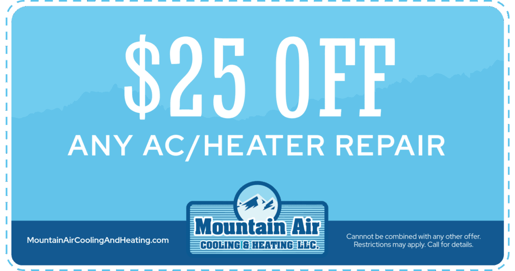  OFF ANY AC/HEATER REPAIR. Cannot be combined with any other offer. Restrictions may apply. Call for details.