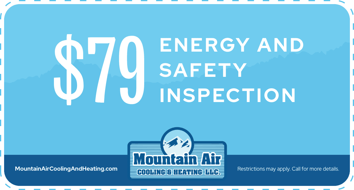 Mountain Cooling & Heating HVAC coupon for a  energy and safety inspection.